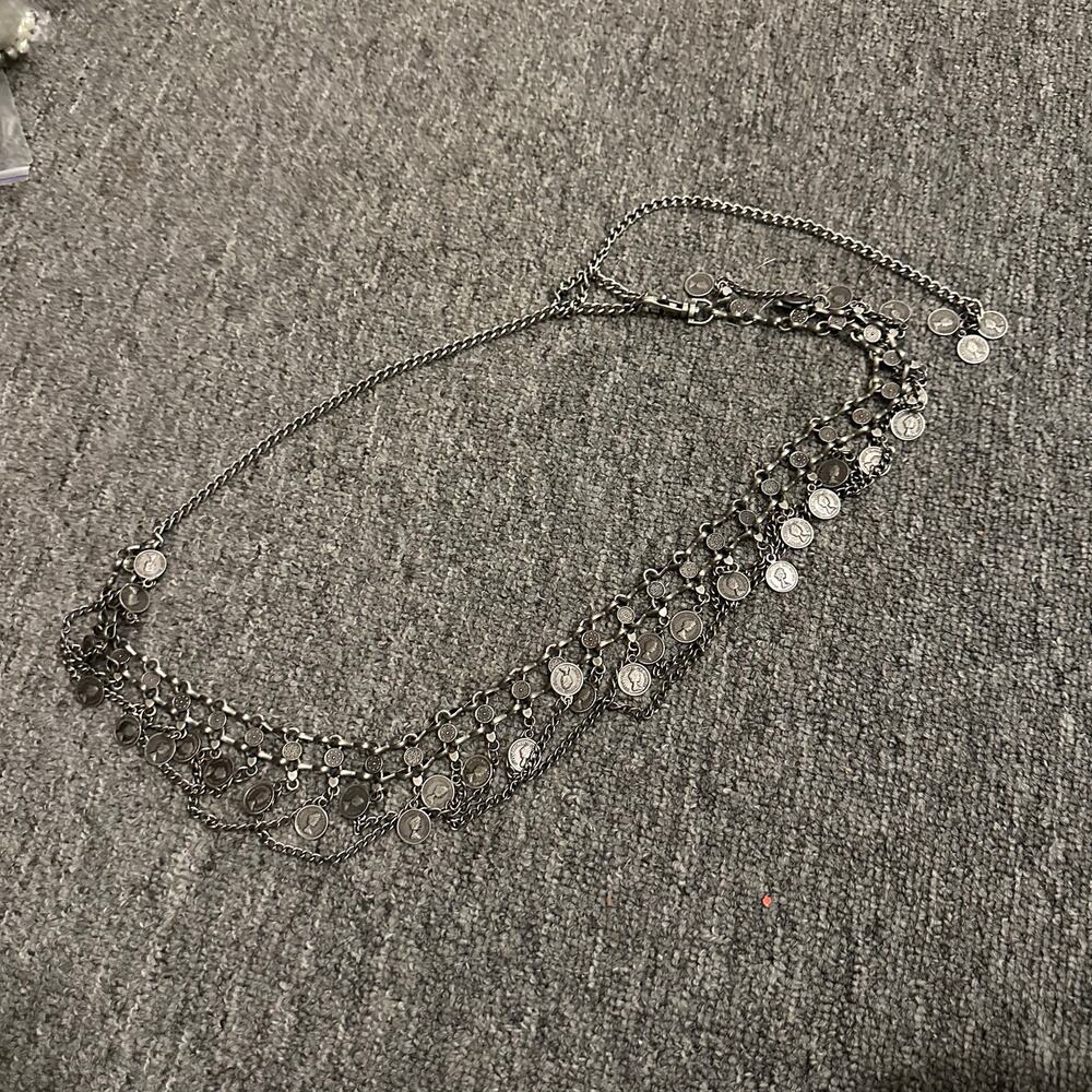 Vintage Queen Elizabeth II Coin Belly Dance Waist Chain Belt